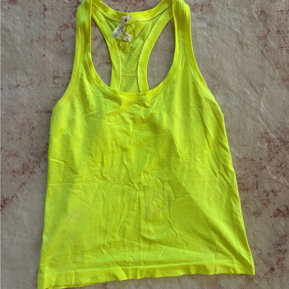 Lululemon Athletica Neon Yellow Tank Top